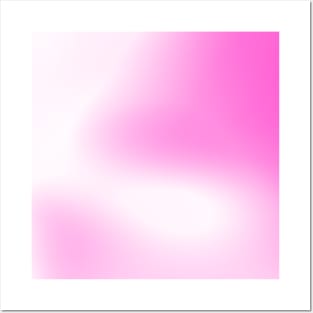 pink and white gradient Posters and Art